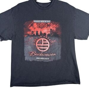 Budweiser 2014 Made In America Festival Philadelphia Shirt Men's L Black Graphic